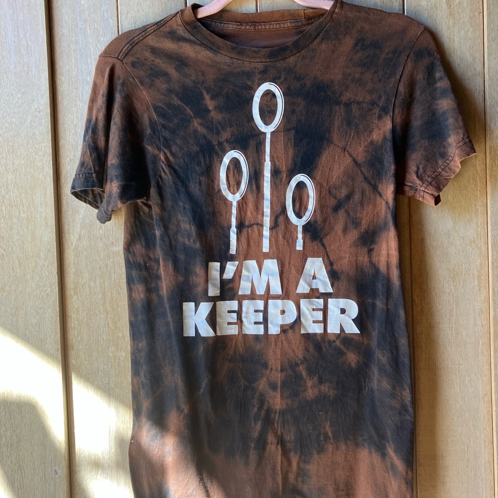 Reverse Tie-Dye 'I'm a Keeper' , Harry Potter Tshirt